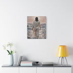 Jesus Walking on Water Matte Canvas Print