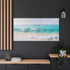 Seaside Waves Matte Canvas Print — Tranquil Beach Wall Art, Stretched 1.25"