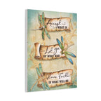 Inspirational Dragonfly Canvas Wall Art - "Accept What Is, Let Go, Have Faith"