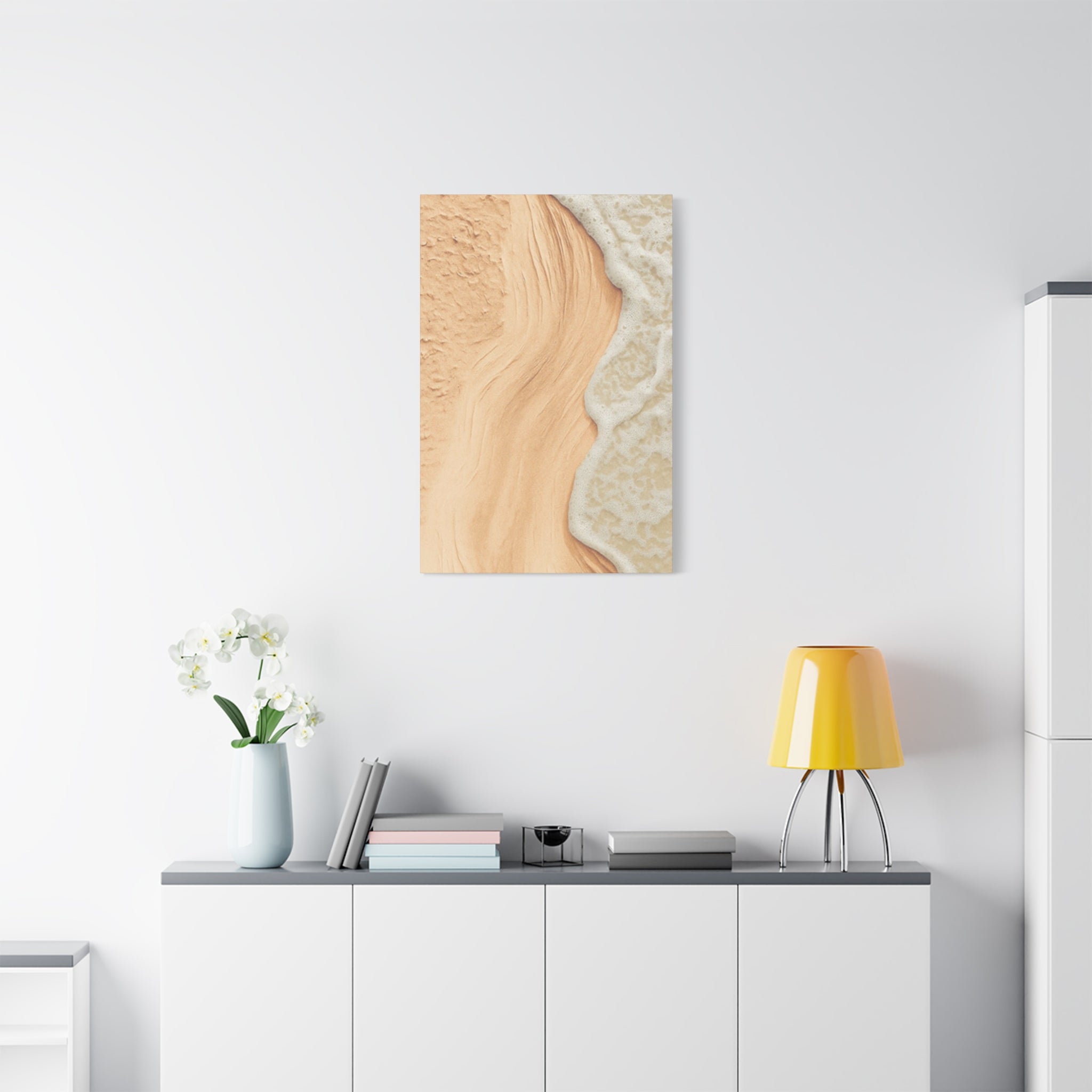 Coastal Beach Canvas Print – Sandy Shoreline Wall Art