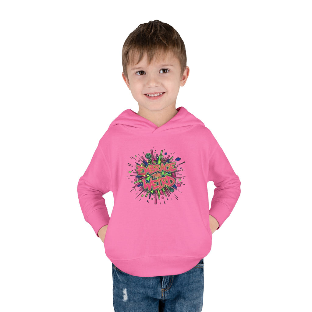 Toddler Hoodie — 'Dance Like a Weird' Colorful Graffiti Pullover
