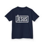 Kids Jesus T‑Shirt — Bold Cross Logo Christian Tee for Boys & Girls
