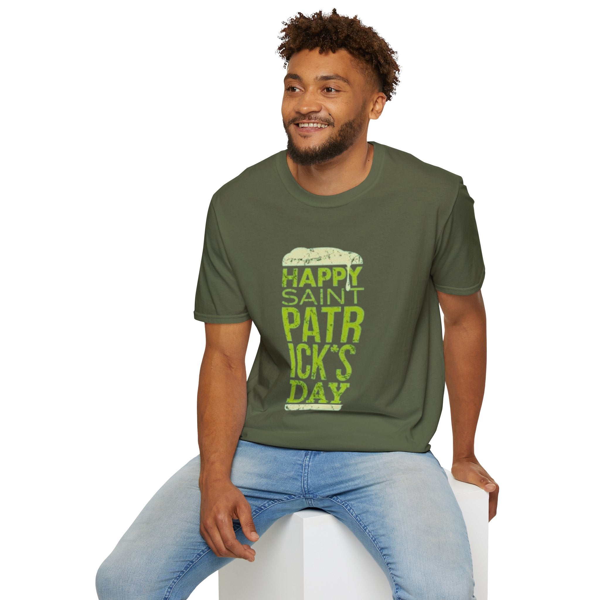 Saint Patrick's Day Beer Tee — "Happy Saint Patrick's Day" Pint Graphic T-Shirt