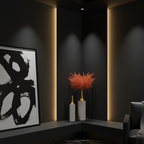 Set of 3 Glazed Metal Floor Vases – Elegant Tall Decorative Vase Set for Living Room, Entryway-1