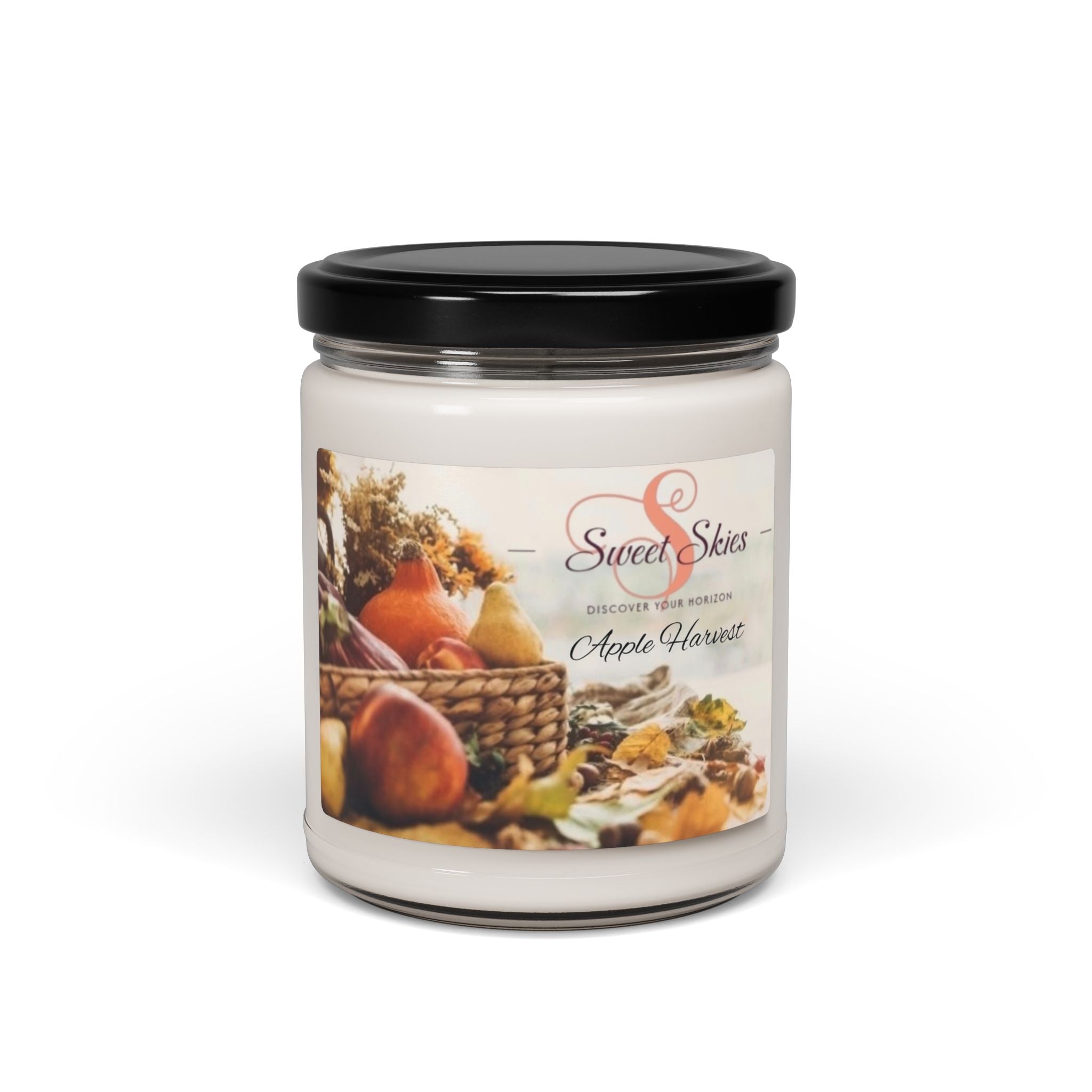 Apple Harvest Soy Candle — 9oz Scented Jar (Autumn, Cozy Home)