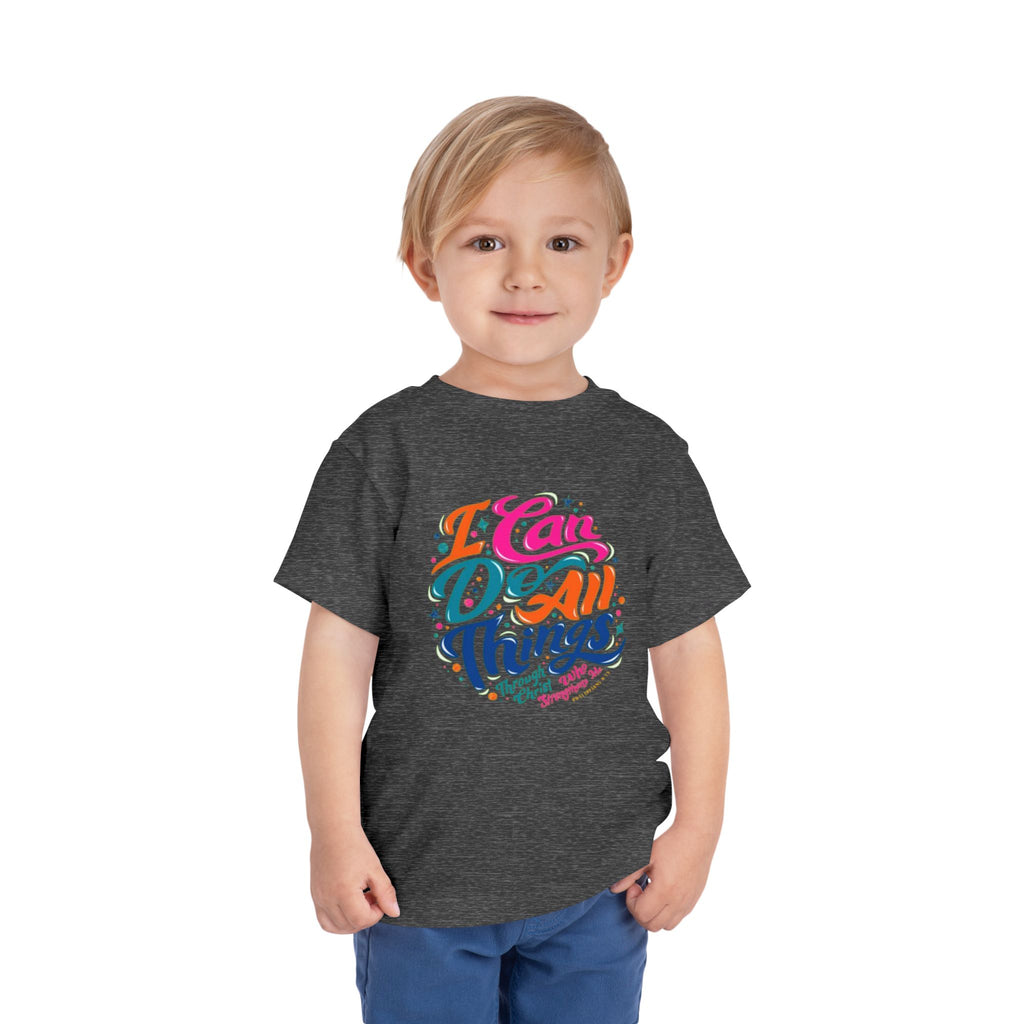 I Can Do All Things Toddler Tee – Colorful Inspirational Kids Shirt