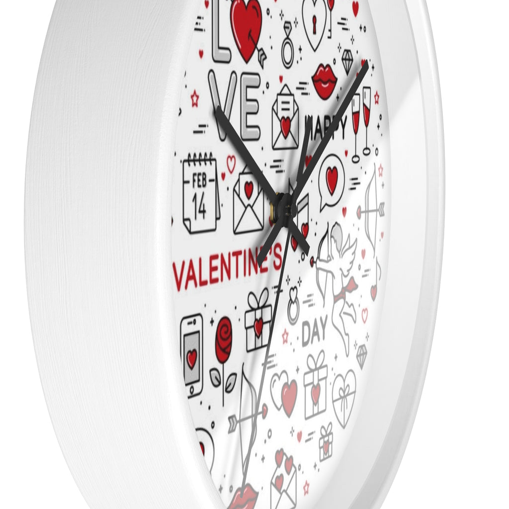 Valentine's Day Wall Clock — Love Icons Decorative Clock