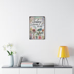 Today I Choose To Be Happy Canvas Wall Art — Floral Dragonfly Inspirational Quote