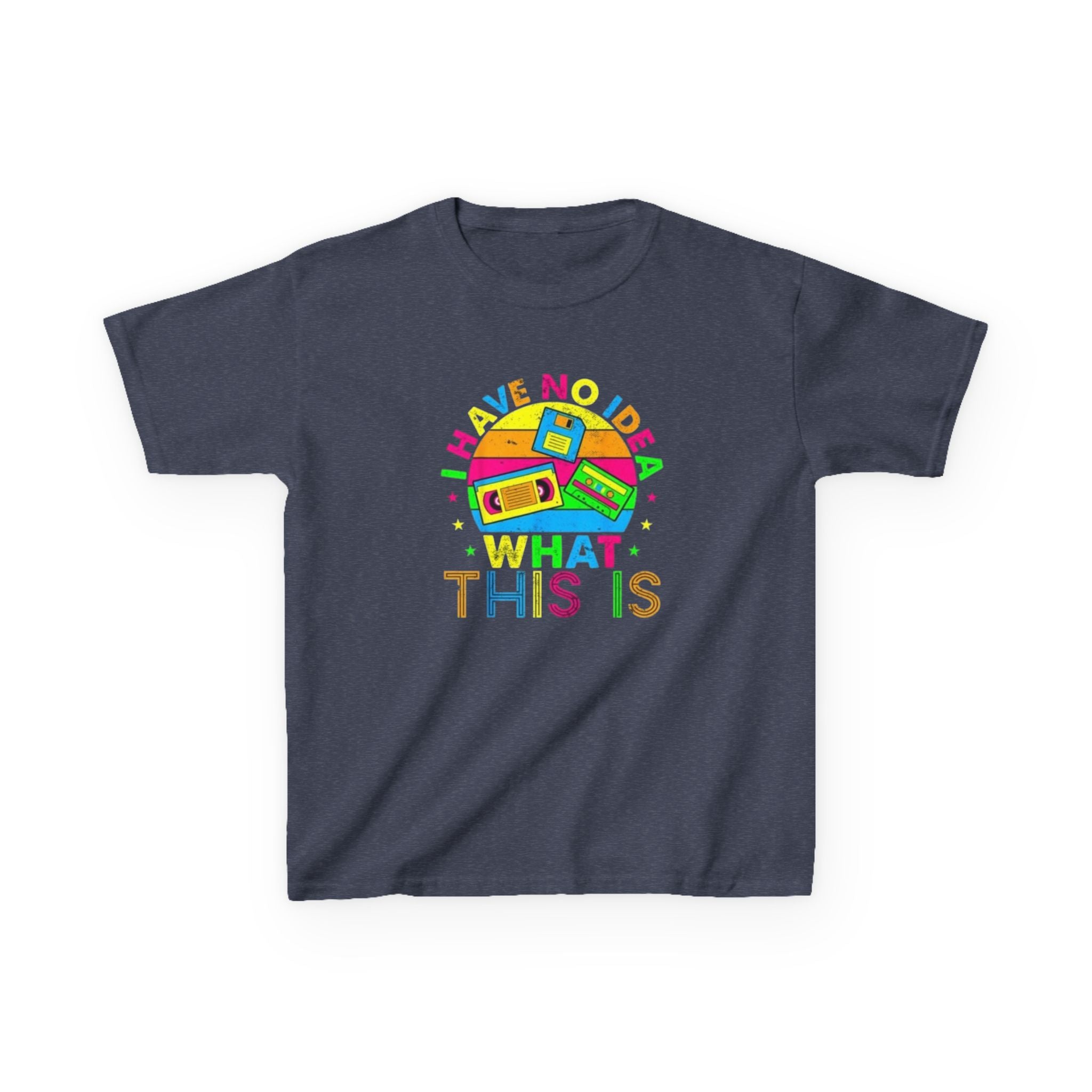 Kids T-Shirt — "I Have No Idea What This Is" Colorful Retro Toy Graphic