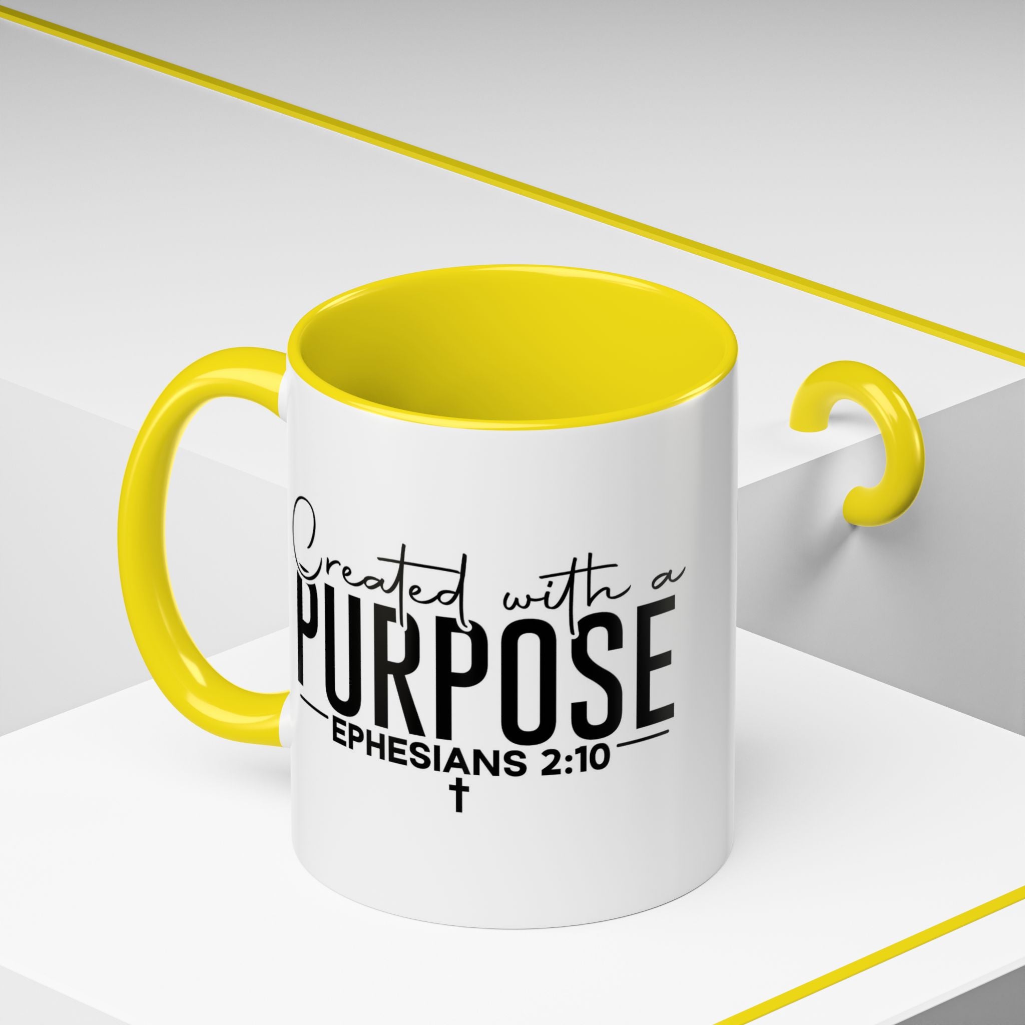 Created with a Purpose Ceramic Mug — Inspirational Ephesians 2:10 Coffee Cup