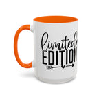 Limited Edition Accent Coffee Mug — Pink Interior, 'Limited Edition' Graphic (11/15oz)