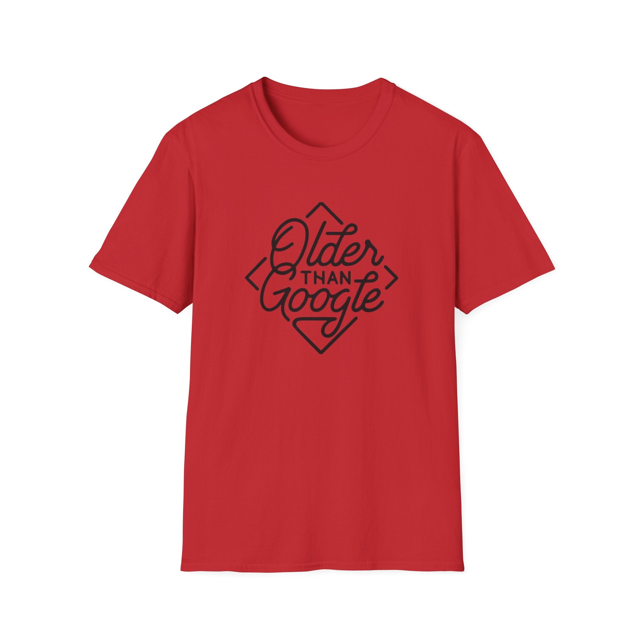 Older Than Google T‑Shirt — Retro Script Vintage Humor Tee for Seniors & Tech‑Nostalgia