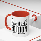 Limited Edition Accent Coffee Mug — Pink Interior, 'Limited Edition' Graphic (11/15oz)