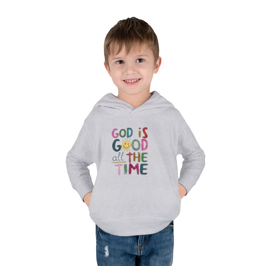 Toddler Hoodie — "God Is Good All The Time" Cute Faith Pullover