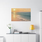 Sunset Beach Canvas Print — Seaside Wall Art Matte Stretched 1.25"