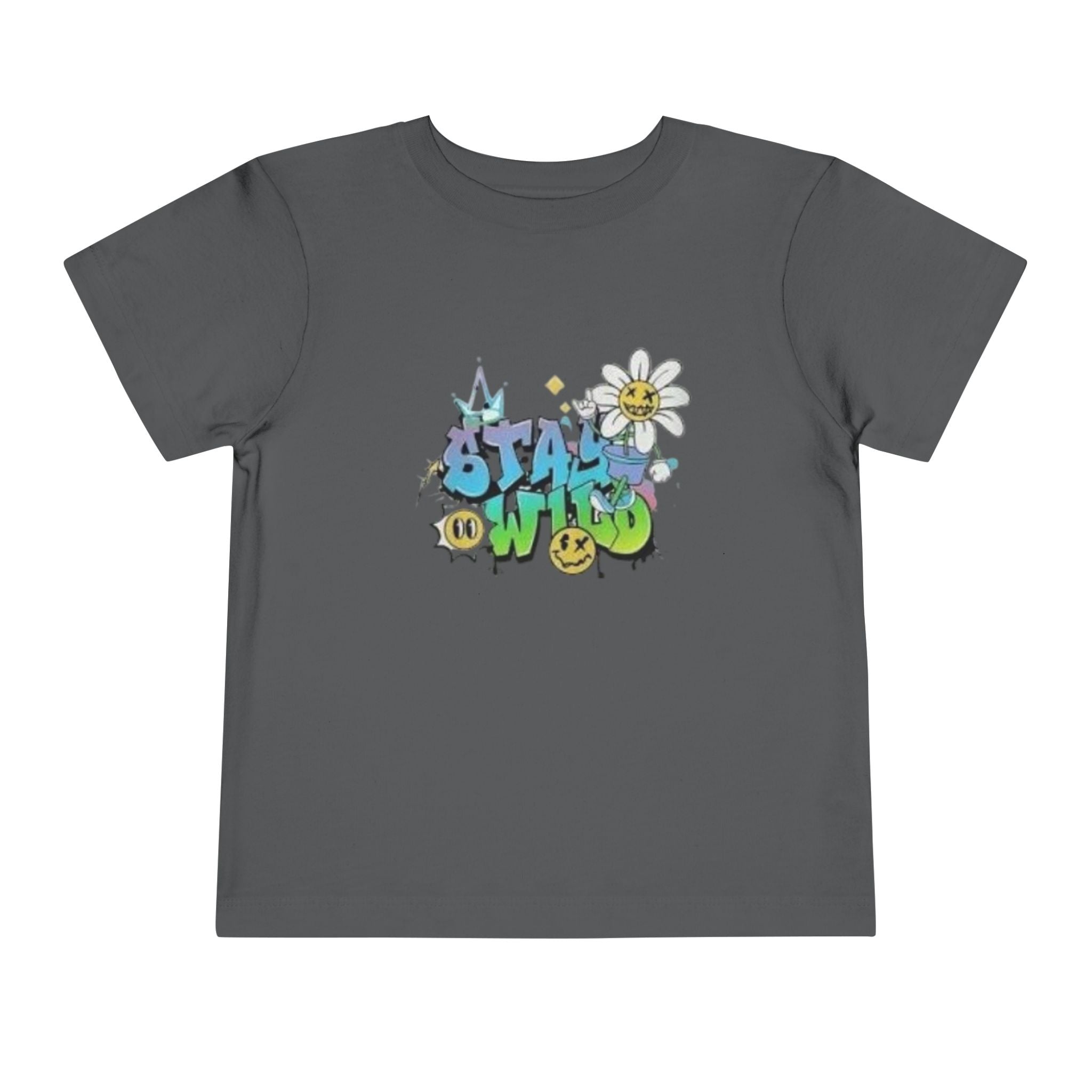 Toddler Tee - "Stay Wild" Graffiti Daisy Cute Kids T-Shirt