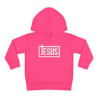 Toddler Jesus Hoodie – Kids Faith Pullover Fleece with 'JESUS' Box Logo