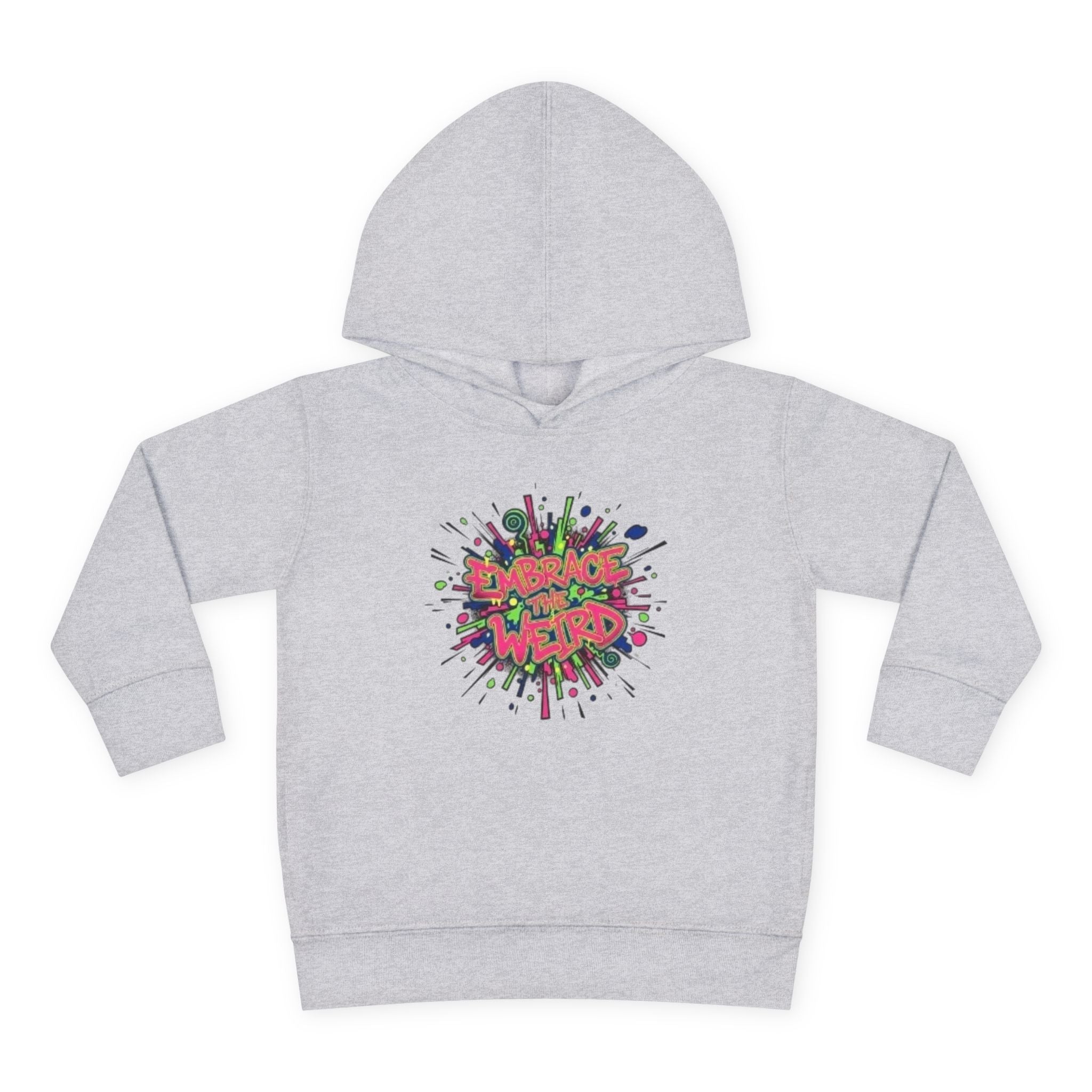 Toddler Hoodie — 'Dance Like a Weird' Colorful Graffiti Pullover