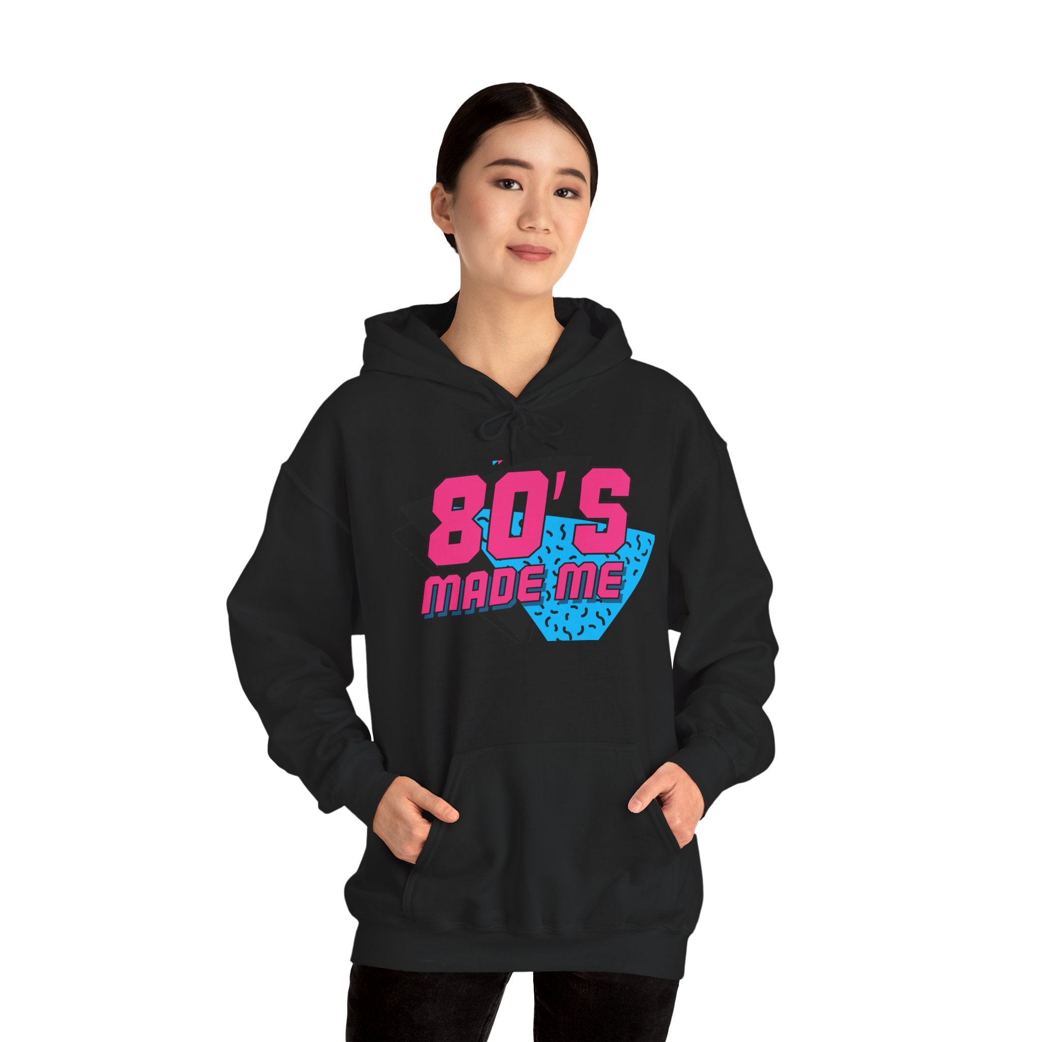 80's Made Me Hoodie — Retro 1980s Neon Graphic Pullover