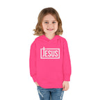 Toddler Jesus Hoodie – Kids Faith Pullover Fleece with 'JESUS' Box Logo