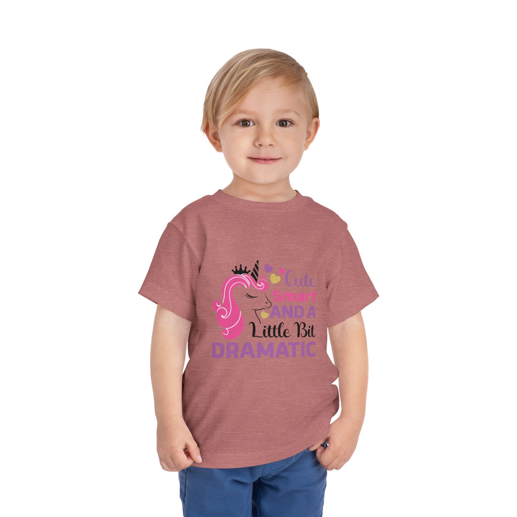 Toddler Tee — Cute Smart and a Little Bit Dramatic Unicorn Shirt