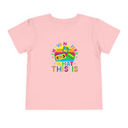 Toddler Tee — "I Have No Idea What This Is" Colorful Retro Toy Graphic