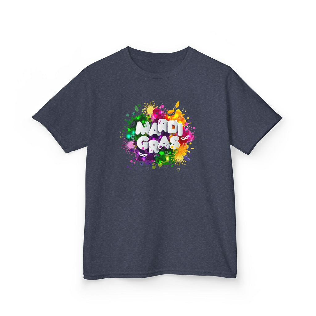 Mardi Gras Kids T‑Shirt — Colorful Paint Splash Design