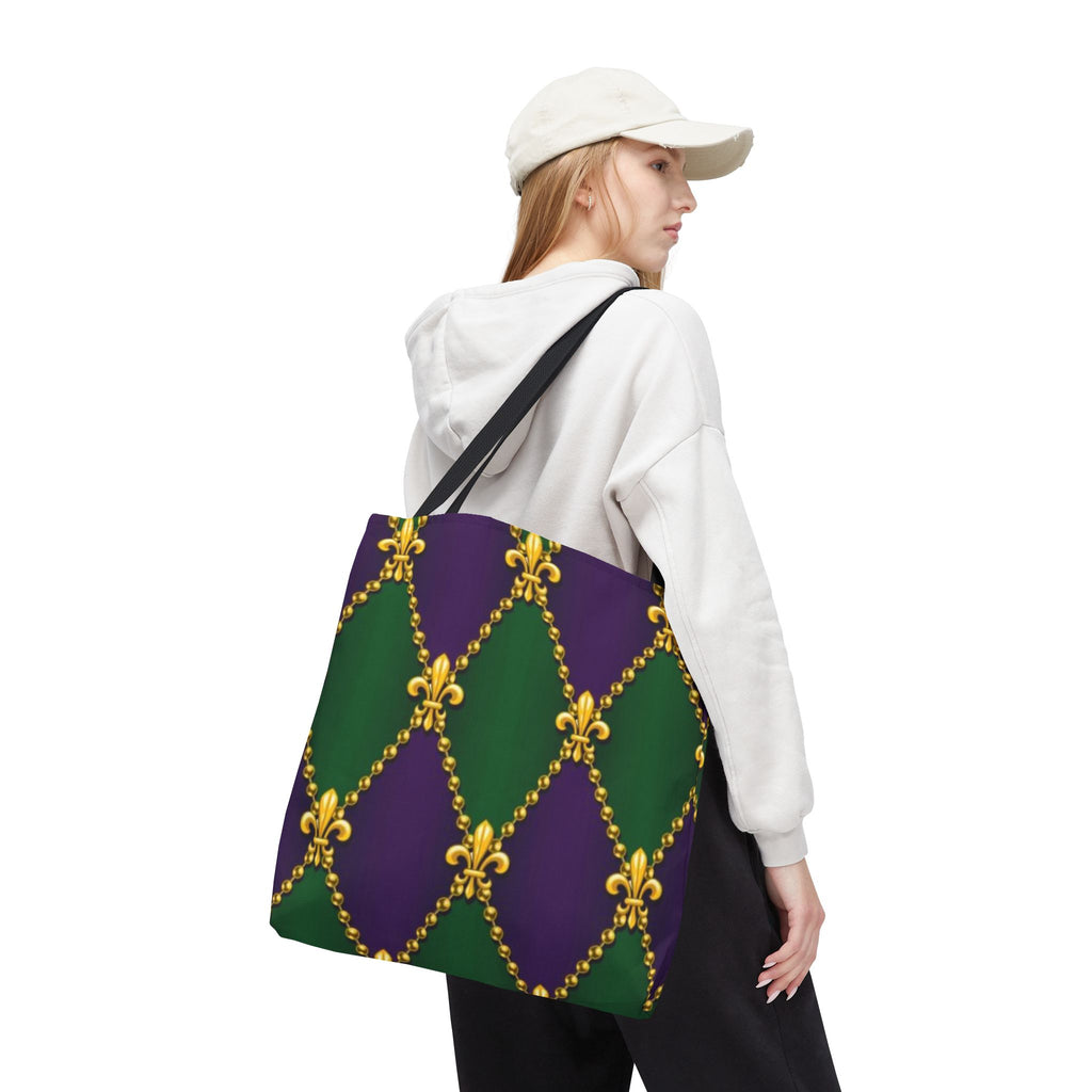 Mardi Gras Fleur-de-Lis Diamond Tote
