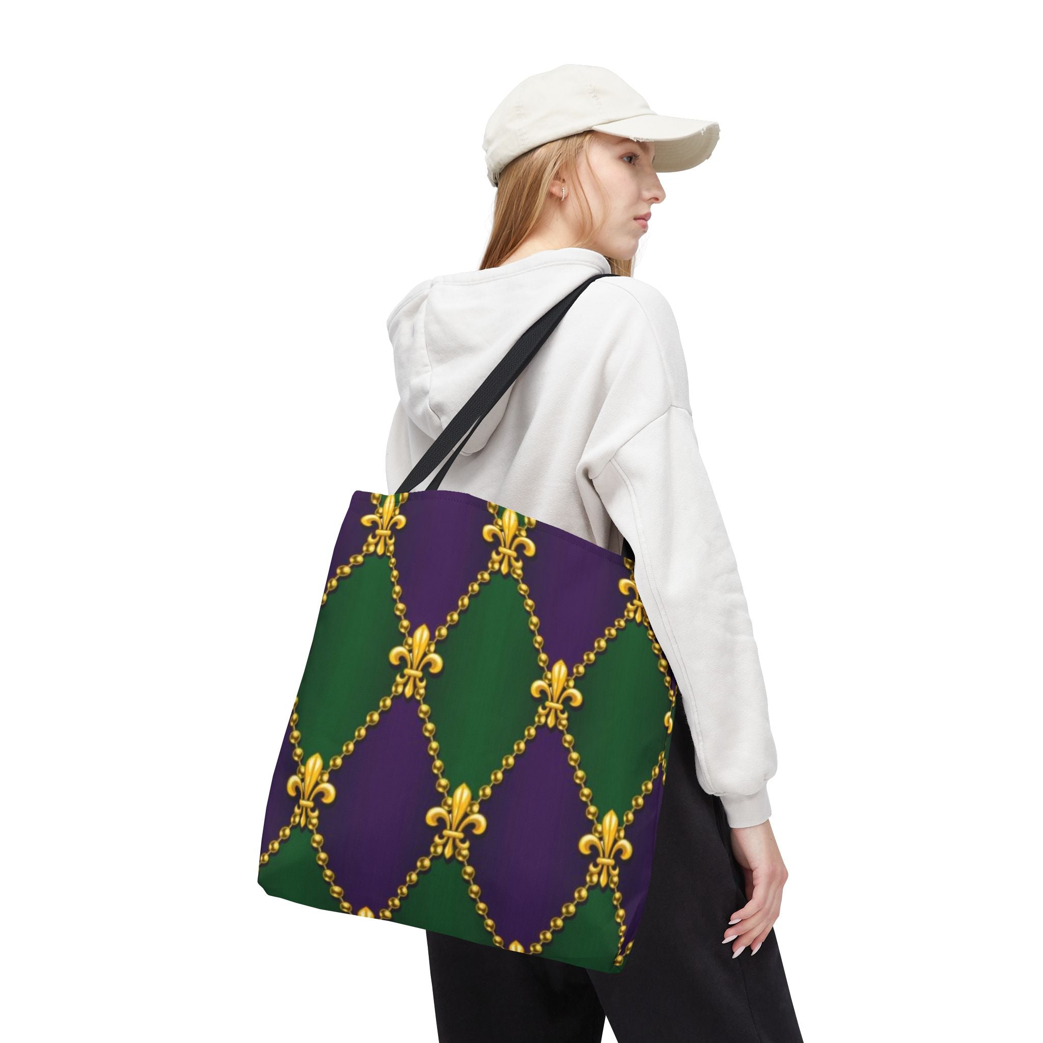 Mardi Gras Fleur-de-Lis Diamond Tote