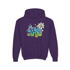 Youth Hoodie — "Stay Wild" Graffiti Daisy Streetwear
