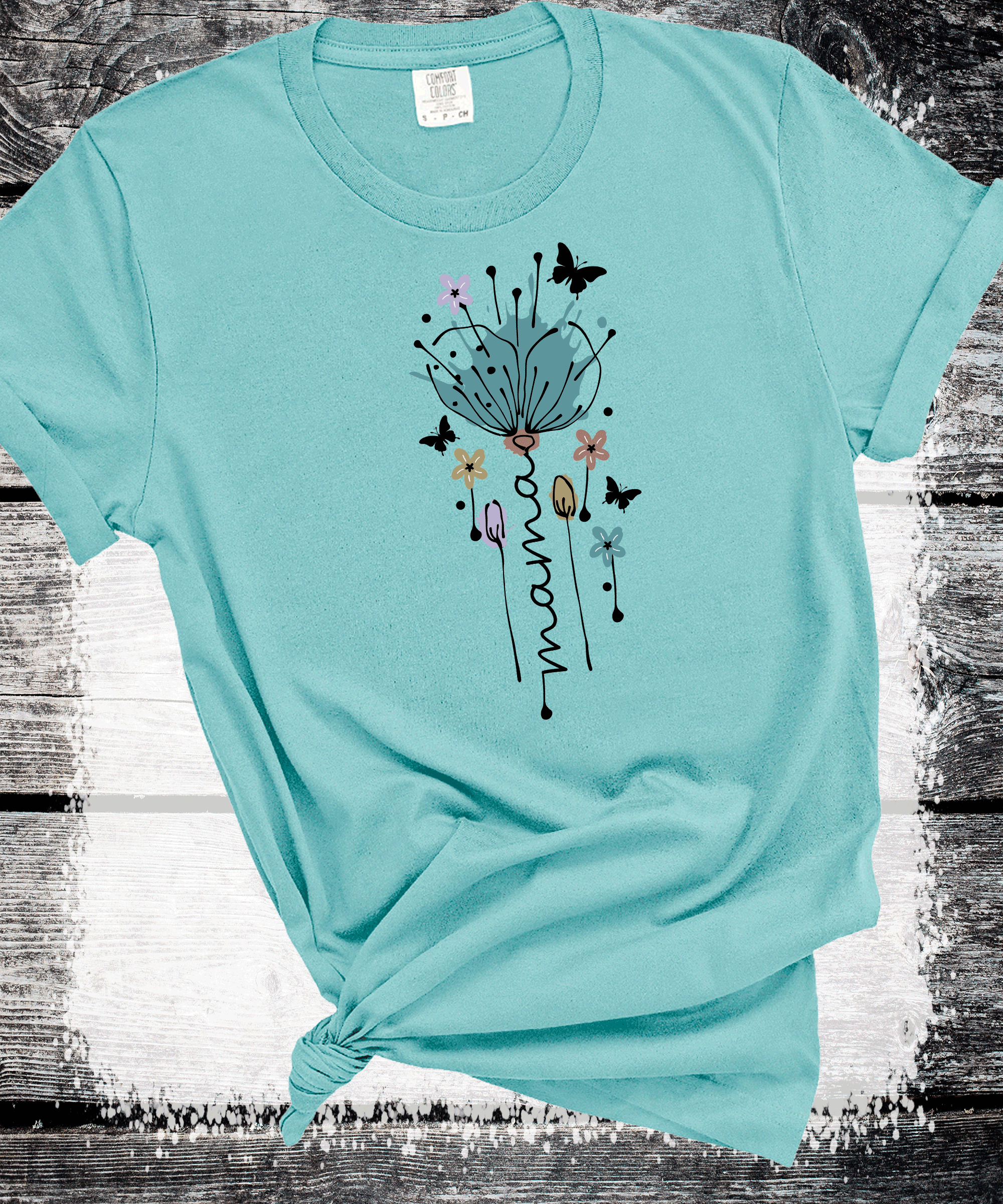 "MAMA in Bloom" Floral Graphic Tees