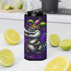 Mardi Gras Alligator Can Cooler – Festive Beaded Gator Koozie