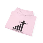 Christian Faith Hoodie — "Get Connected" Signal Bars Cross Design