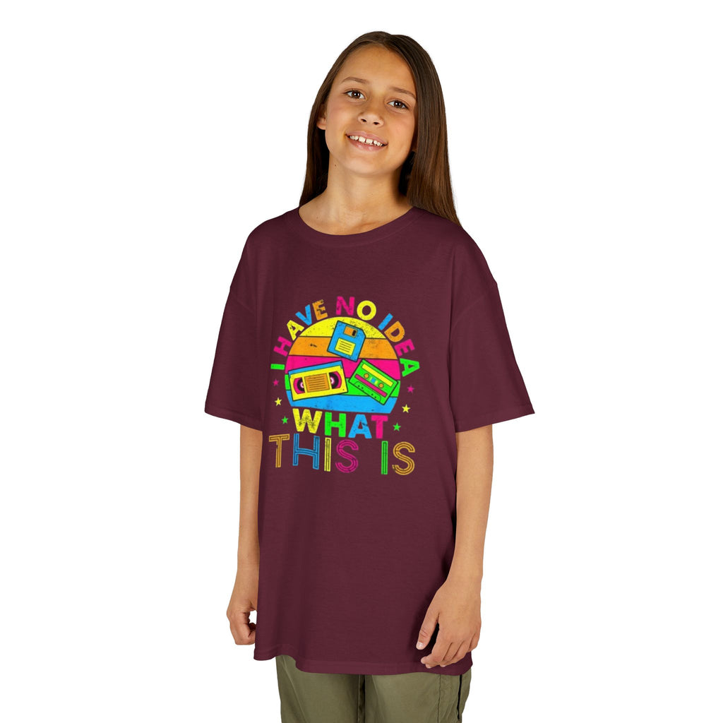 Kids T-Shirt — "I Have No Idea What This Is" Colorful Retro Toy Graphic