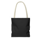 Full Moon Black Tote Bag — Moon Phase AOP Canvas Tote for Night Lovers