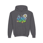 Youth Hoodie — "Stay Wild" Graffiti Daisy Streetwear