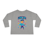 Level Up! Toddler Long Sleeve Tee — Cute Gamer Birthday Shirt