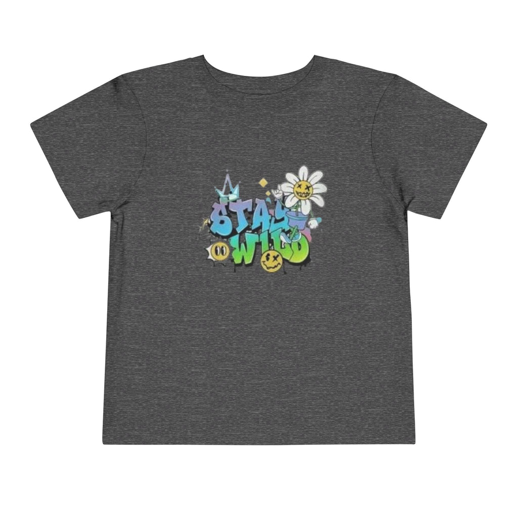 Toddler Tee - "Stay Wild" Graffiti Daisy Cute Kids T-Shirt