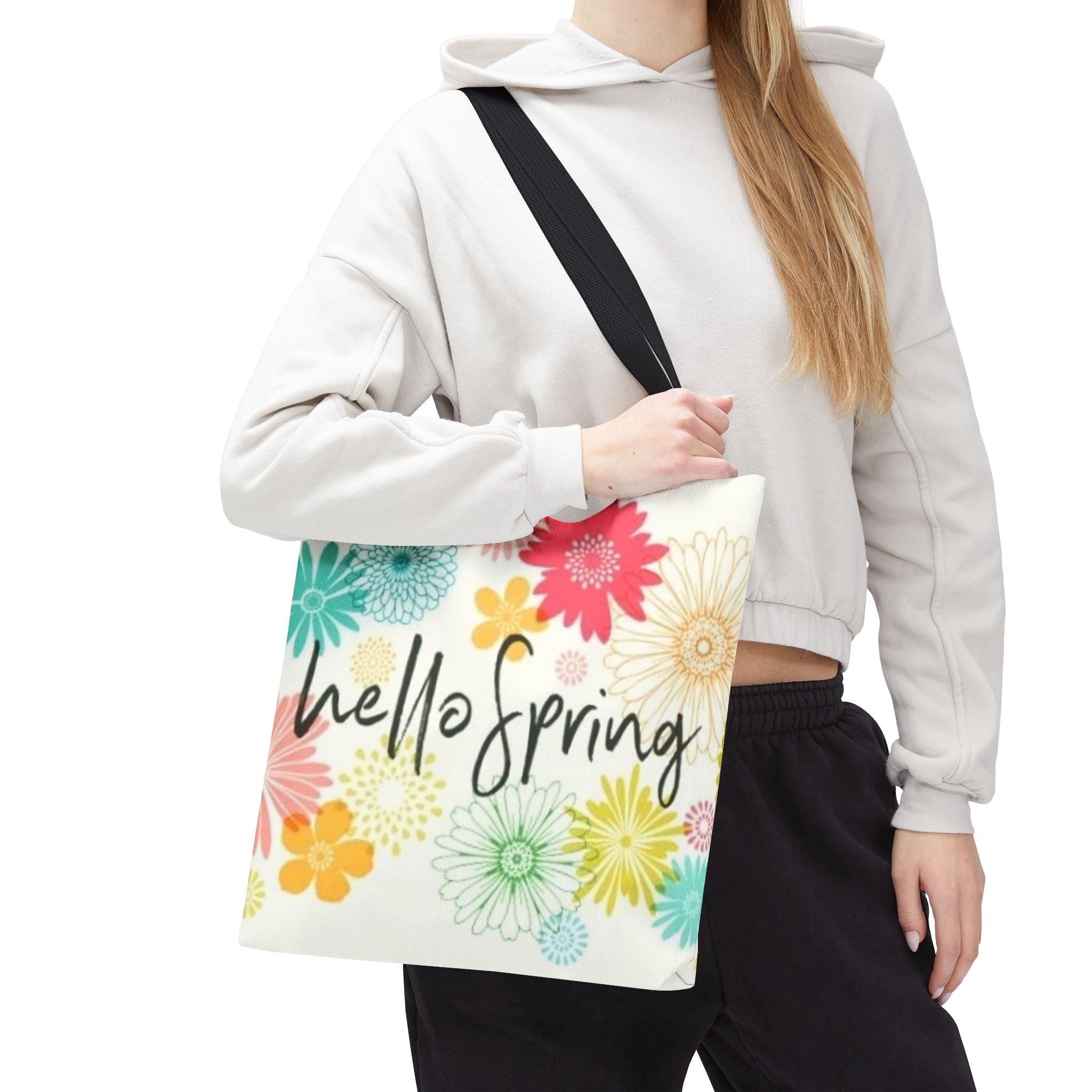 Hello Spring Floral Tote