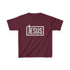 Kids Jesus T‑Shirt — Bold Cross Logo Christian Tee for Boys & Girls