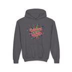 Youth Hoodie — "Embrace the Weird" Colorful Graffiti Graphic