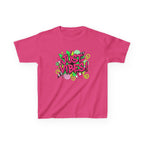 Kids T‑Shirt — "Just Vibes" Neon Graffiti Graphic Tee for Playful, Trendy Kids