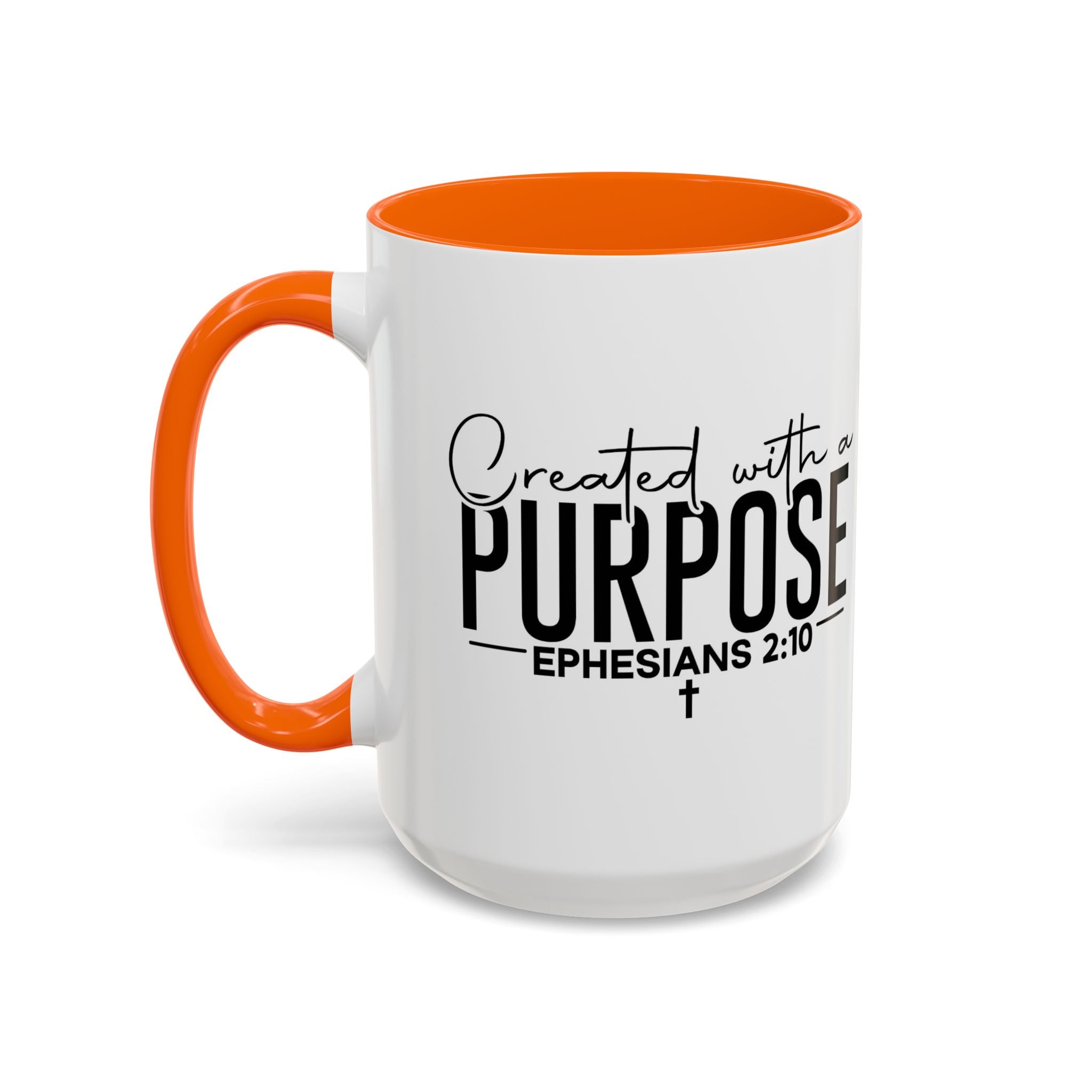 Created with a Purpose Ceramic Mug — Inspirational Ephesians 2:10 Coffee Cup