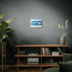 Ocean Waves Matte Canvas Wall Art — Blue Seascape Stretched Canvas