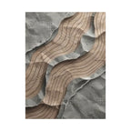 Abstract Textured Waves Matte Canvas Wall Art, Stretched 1.25"