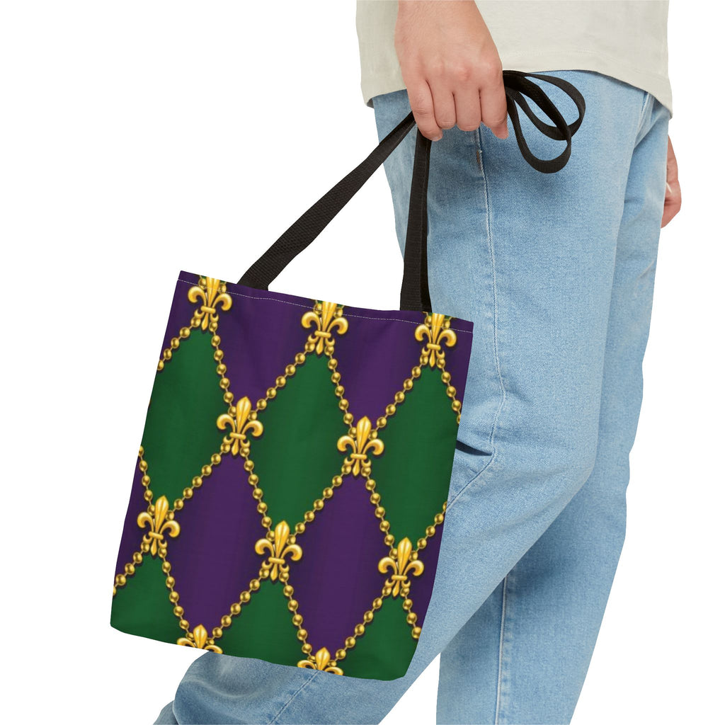 Mardi Gras Fleur-de-Lis Diamond Tote