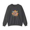 Crewneck Sweatshirt — "Maybe Later, But Probably Not" Retro Floral Graphic