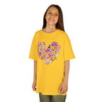 Kids Heart Doodle Tee — Cute Pink Valentine Heart Graphic Shirt