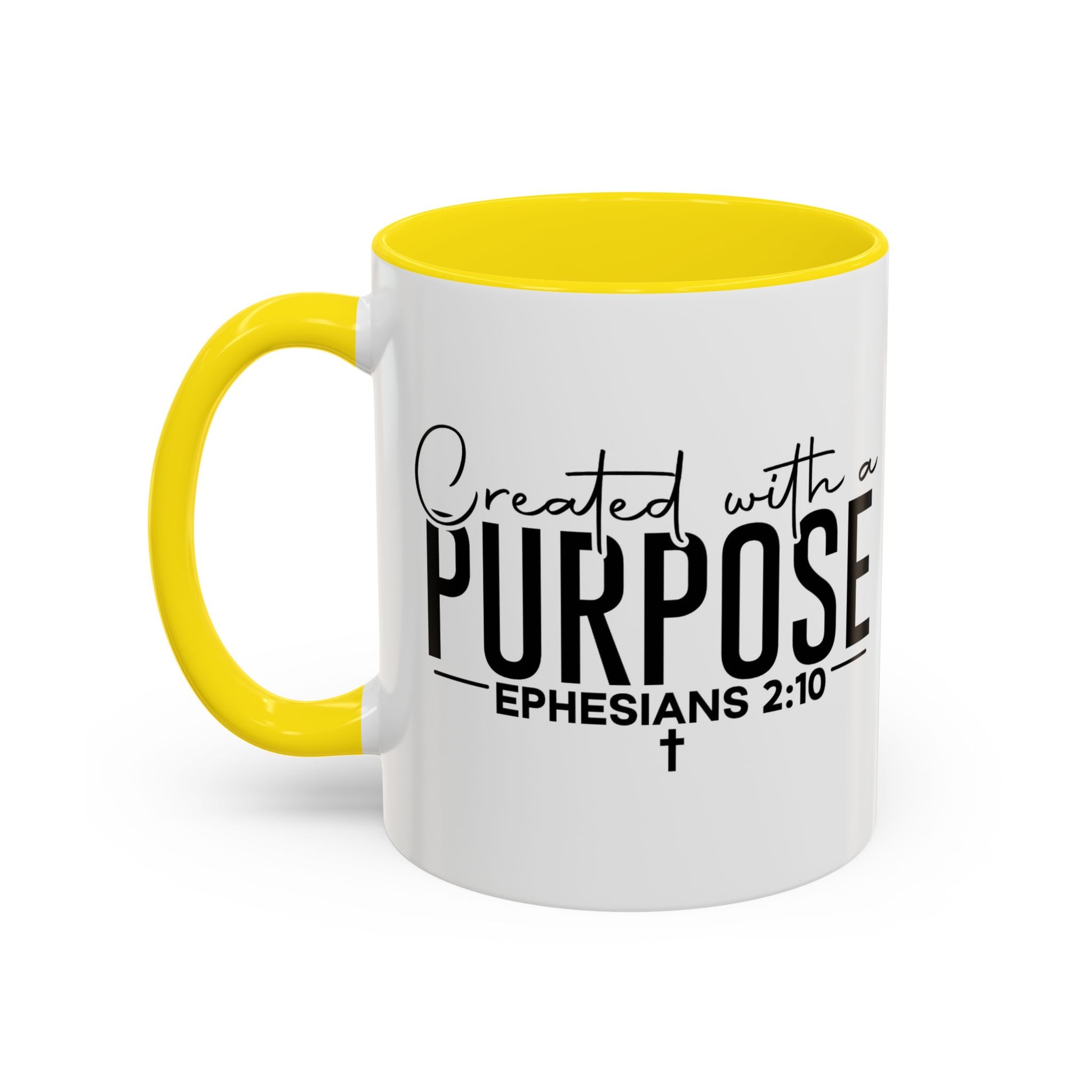 Created with a Purpose Ceramic Mug — Inspirational Ephesians 2:10 Coffee Cup