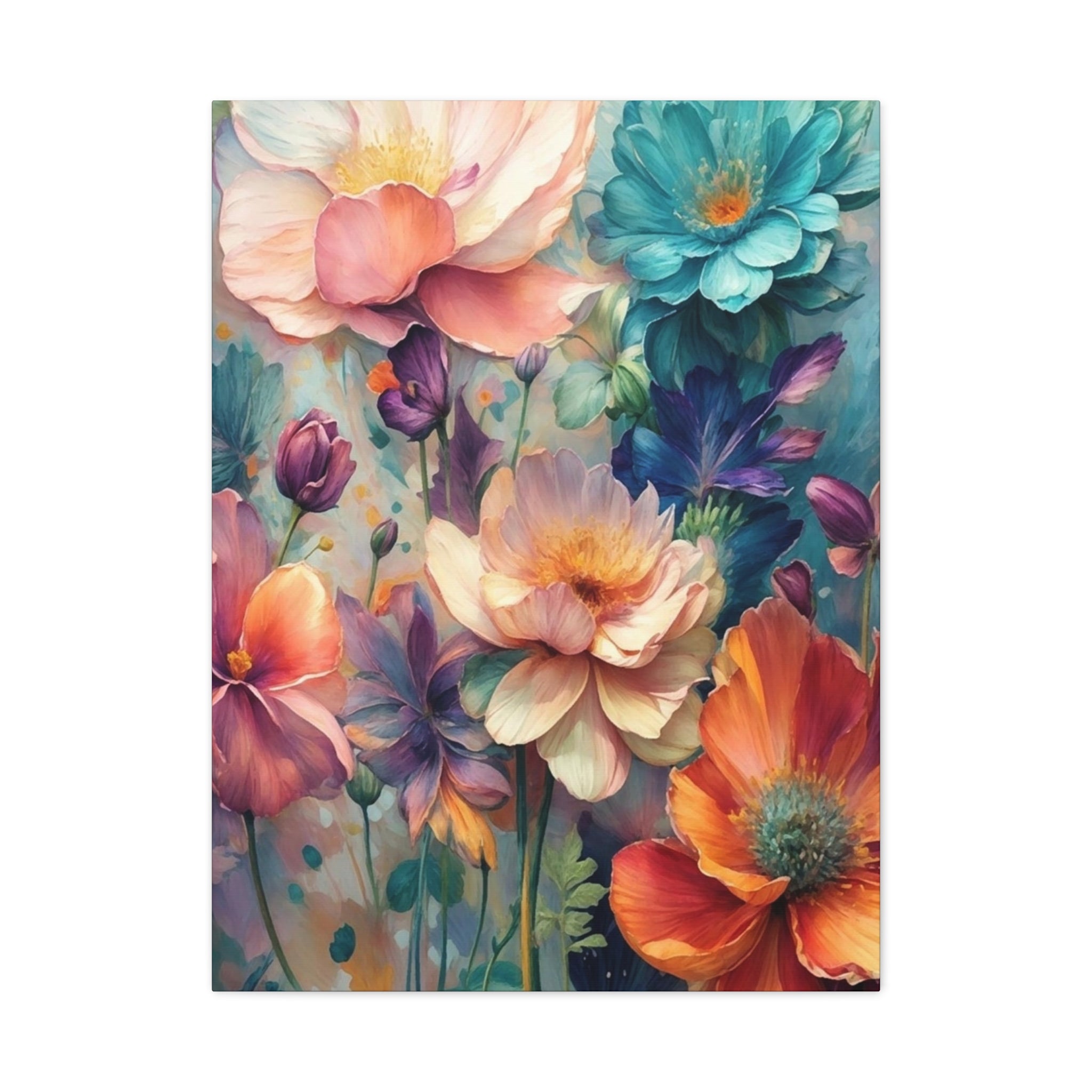 Floral Dreamscape Matte Canvas Print — Stretched 1.25"